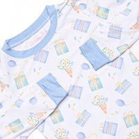 Party Favor Fun Bamboo Pajama Set, Blue