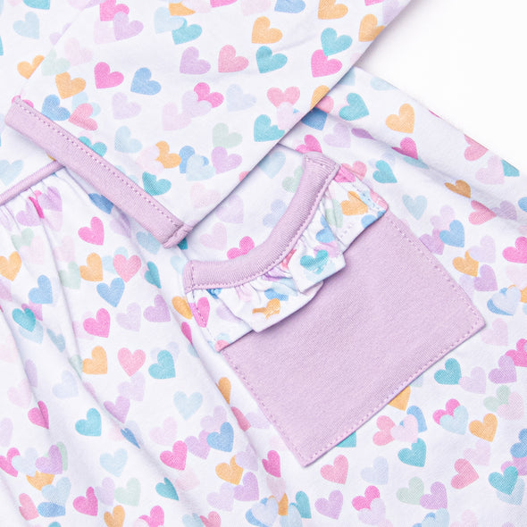 Heart to Heart Pocket Legging Set, Purple