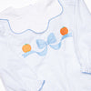 Precious Pumpkins Embroidered Bloomer Set, Blue Bitty Dot