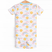 Mornin' Sunshine Bamboo Pajama Short Set, Blue