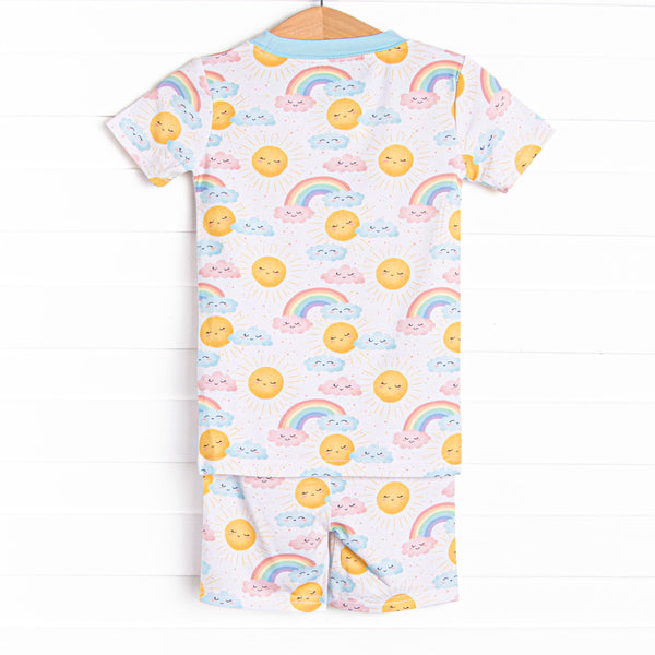 Mornin' Sunshine Bamboo Pajama Short Set, Blue