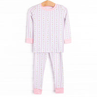Tulip Towers Bamboo Pajama Set, Pink
