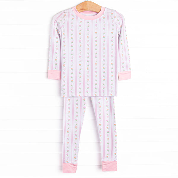 Tulip Towers Bamboo Pajama Set, Pink