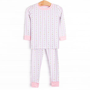 Tulip Towers Bamboo Pajama Set, Pink