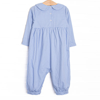Jungle Jive Applique Romper, Blue