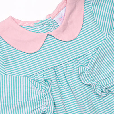 Olivia Legging Set, Pink and Mint Stripe