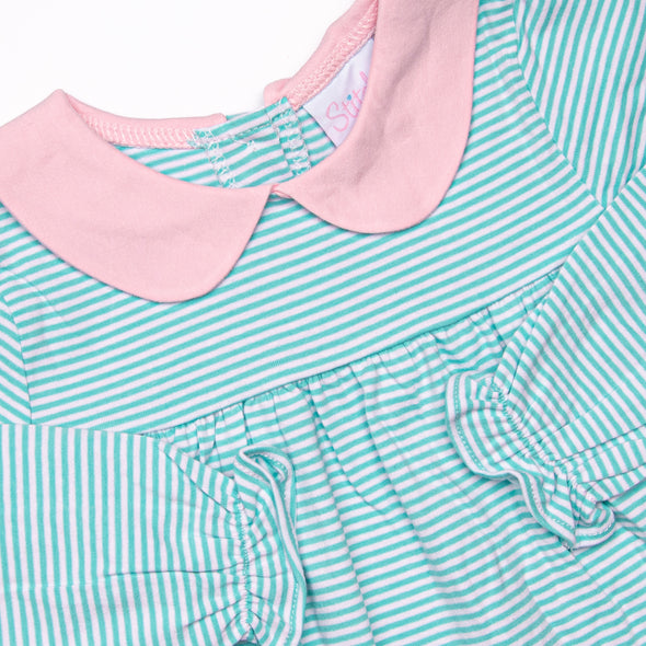 Olivia Legging Set, Pink and Mint Stripe