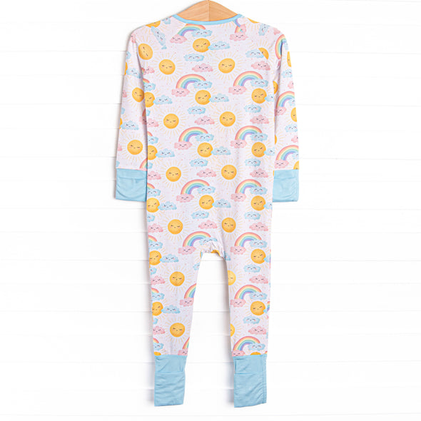Mornin' Sunshine Bamboo Zippy Pajama, Blue