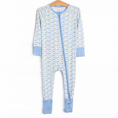 Clear Lake Catch Bamboo Zippy Pajama, Blue