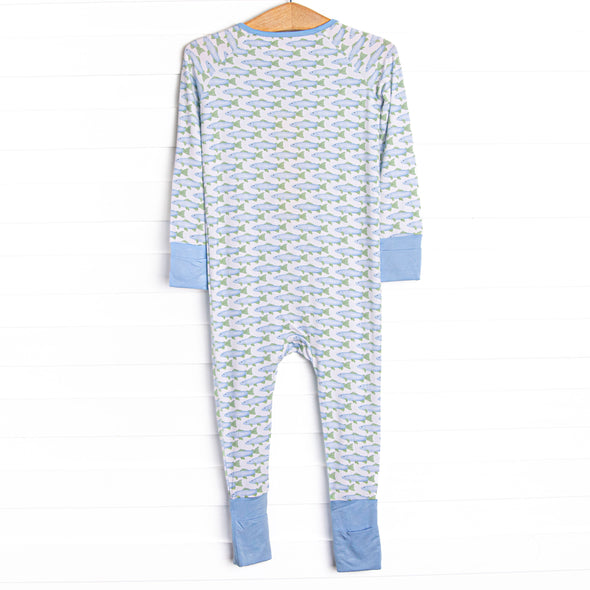 Clear Lake Catch Bamboo Zippy Pajama, Blue