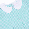 Elliot Long Romper, Mint Stripe