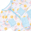 Mornin' Sunshine Bamboo Zippy Pajama, Blue