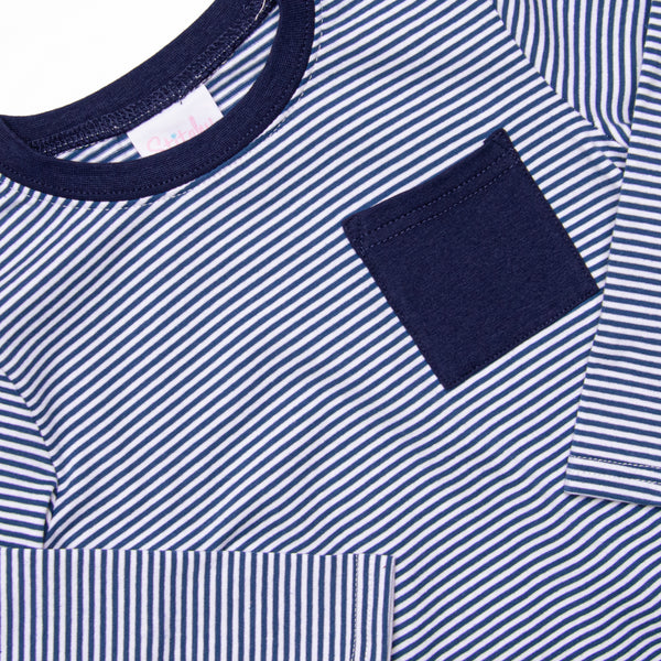 Evan Pant Set, Navy Stripe