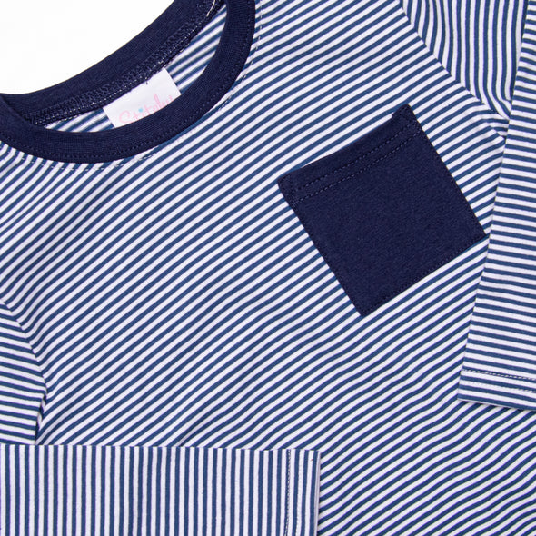 Evan Pant Set, Navy Stripe