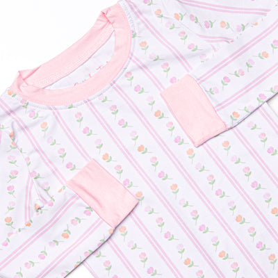 Tulip Towers Bamboo Pajama Set, Pink
