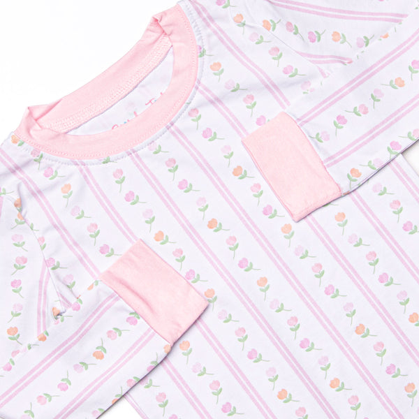 Tulip Towers Bamboo Pajama Set, Pink