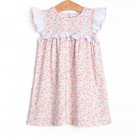 Poppy Paradise Flutter Sleeve Dress, Orange
