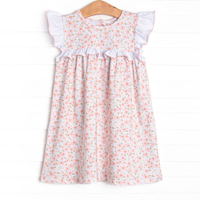 Poppy Paradise Flutter Sleeve Dress, Orange