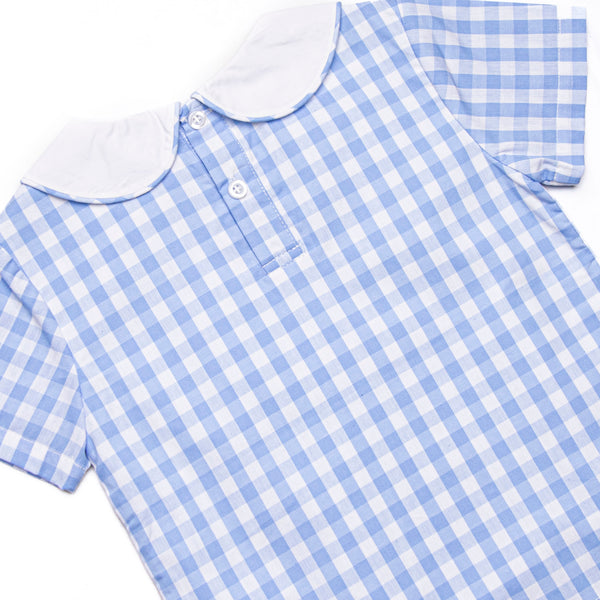 A+ Apple Embroidered Diaper Set, Blue