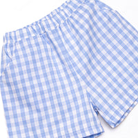 A+ Apple Embroidered Short Set, Blue