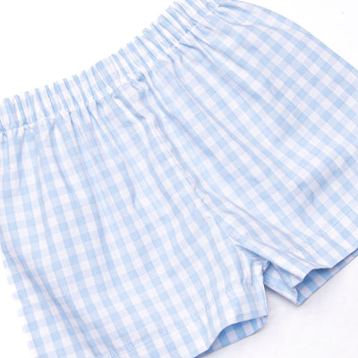 Amusement Park Mouse Smocked Short Set, Blue