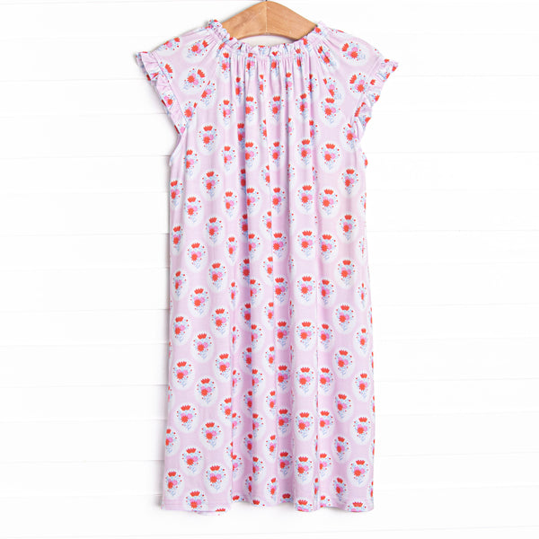 Marigold Medallions Bamboo Night Gown, Pink