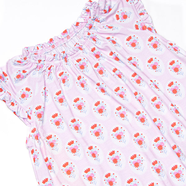 Marigold Medallions Bamboo Night Gown, Pink