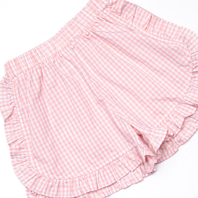 Crustacean Castle Smocked Short Set, Pink