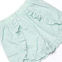 Monster Dreams Smocked Ruffle Short Set, Green