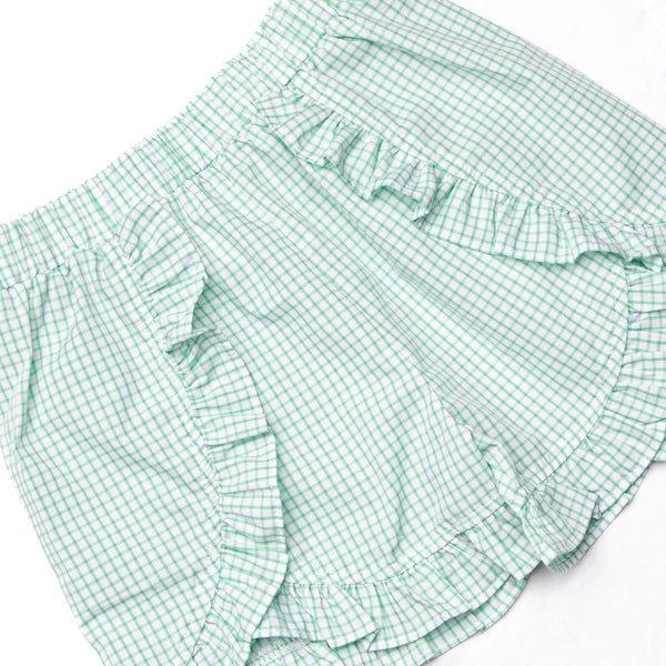 Monster Dreams Smocked Ruffle Short Set, Green