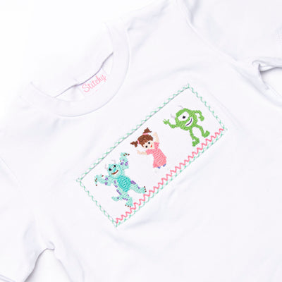 Monster Dreams Smocked Short Set, Green