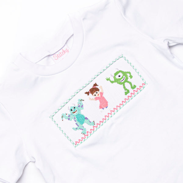 Monster Dreams Smocked Short Set, Green