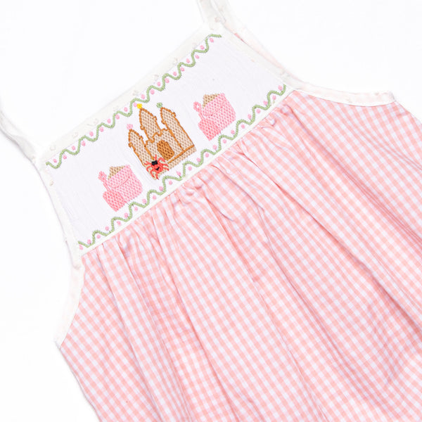 Crustacean Castle Smocked Bubble, Pink