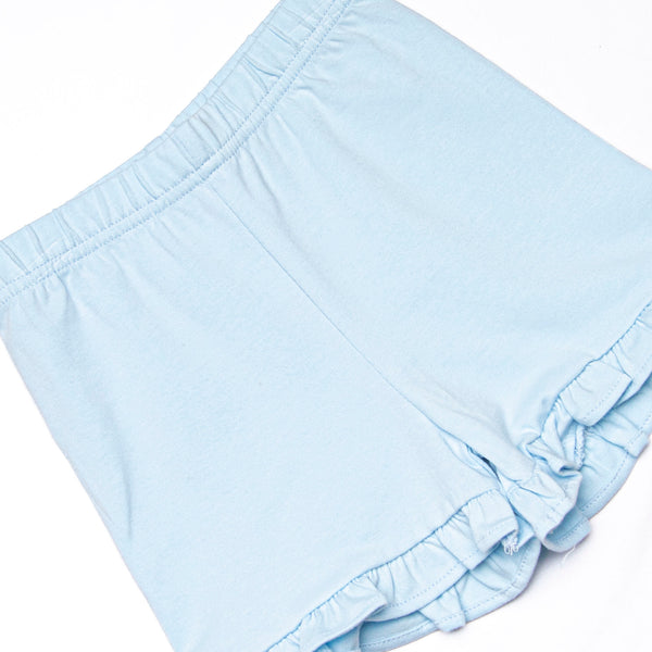 Balance Beam Applique Short Set, Blue and Pink Stripe