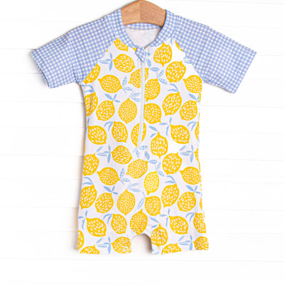 Lakeside Lemonade One Piece Rash Guard, Blue