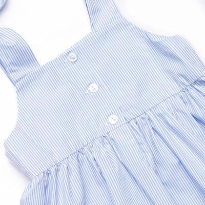 Beach Beacon Smocked Girl Bubble, Blue