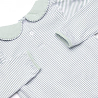 Steam Engine Applique Bubble, Green Stripe