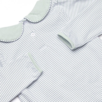 Steam Engine Applique Bubble, Green Stripe