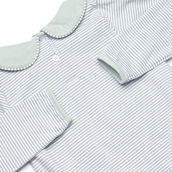 Steam Engine Applique Bubble, Green Stripe