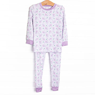 Sprout and Sprinkle Bamboo Pajama Set, Purple