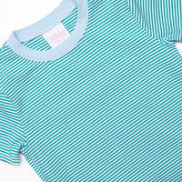 Charles Short Set, Teal Stripe