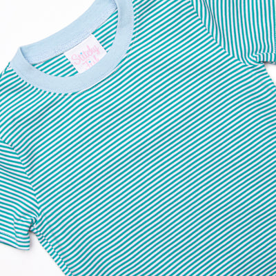 Charles Short Set, Teal Stripe