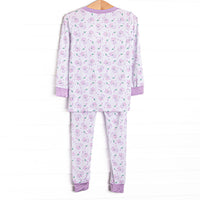 Sprout and Sprinkle Bamboo Pajama Set, Purple