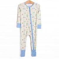 Soar and Score Bamboo Zippy Pajama, Green