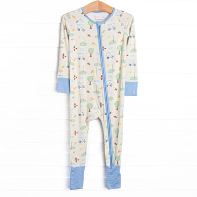 Soar and Score Bamboo Zippy Pajama, Green