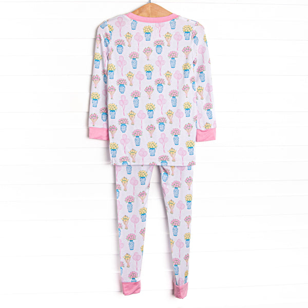Garden Party Petals Bamboo Pajama Set, Pink
