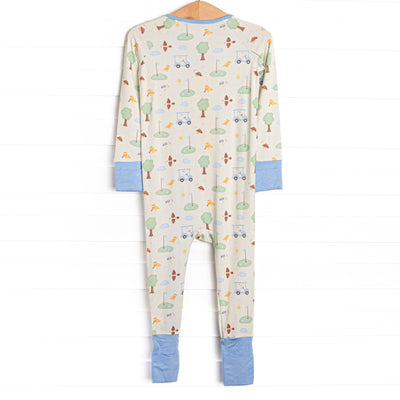Soar and Score Bamboo Zippy Pajama, Green