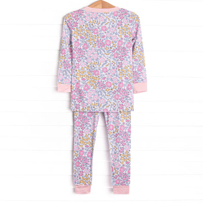 Ready, Set, Grow Bamboo Pajama Set, Pink