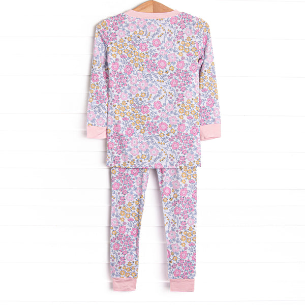 Ready, Set, Grow Bamboo Pajama Set, Pink