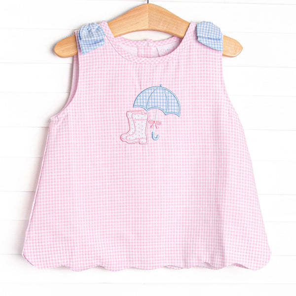 Rain, Rain Go Away Applique Top, Pink